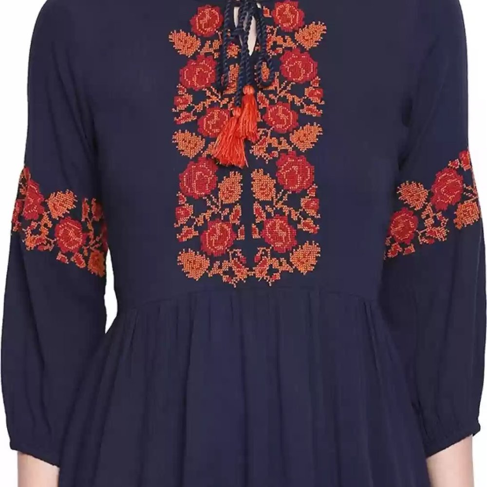 Akkriti Puff Seeve Embroidered Top